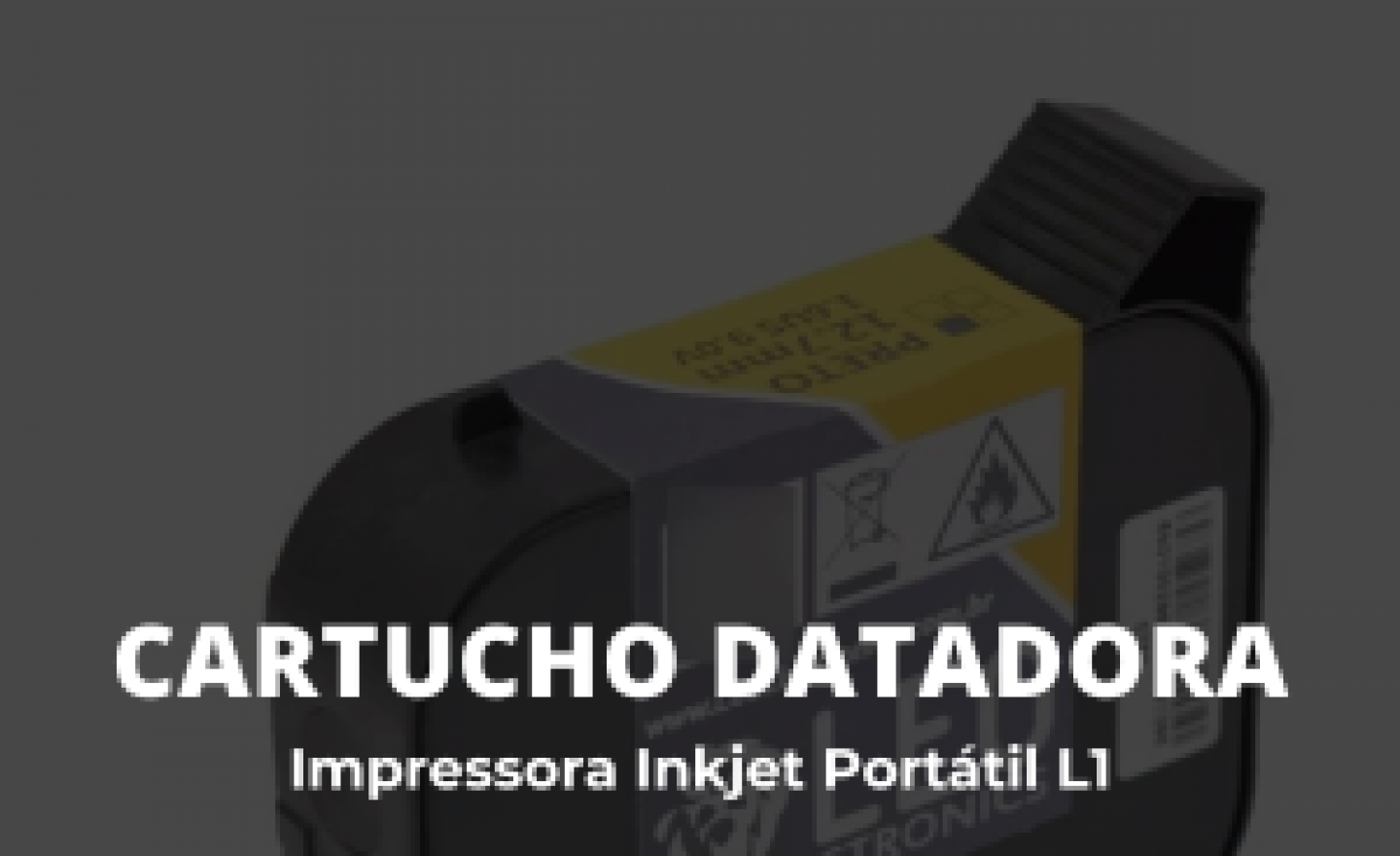 Cartucho Tinta Datadora Inkjet Solvente Sem Bloqueio